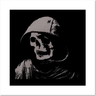 Cool skull wearing hoodie Posters and Art